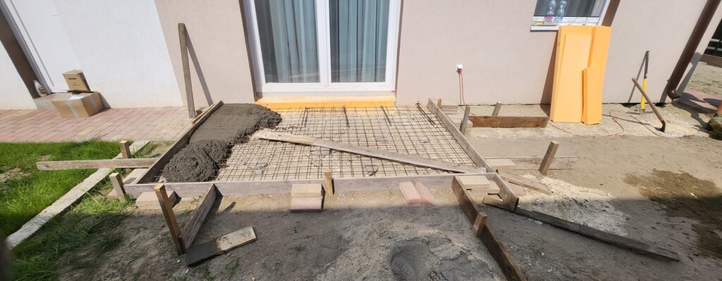 Teraszalap betonozása – kivitelezés előtt